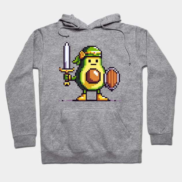 8-Bit Avocado Hero - Pixel Adventure Hoodie by Pixel Punkster